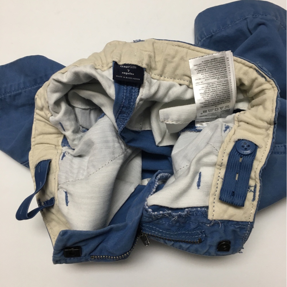 Gap Kids 100% Cotton Chino Shorts Size 7 Blue Spring Preppy Summer Vacat… - Picture 4 of 5